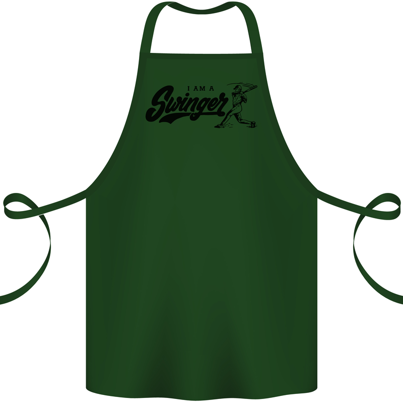 Swinger Funny Baseball Softball Cotton Apron 100% Organic Forest Green
