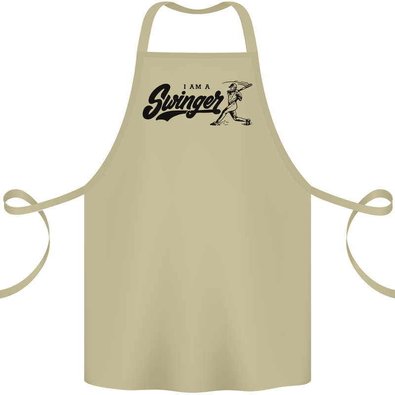 Swinger Funny Baseball Softball Cotton Apron 100% Organic Khaki
