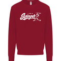 Swinger Funny Baseball Softball Kids Sweatshirt Jumper Red