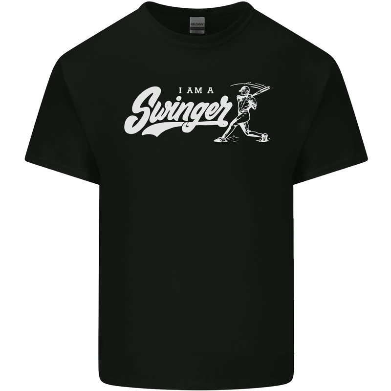 Swinger Funny Baseball Softball Kids T-Shirt Childrens Black