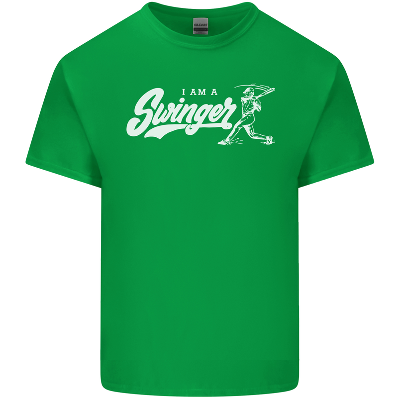 Swinger Funny Baseball Softball Kids T-Shirt Childrens Irish Green
