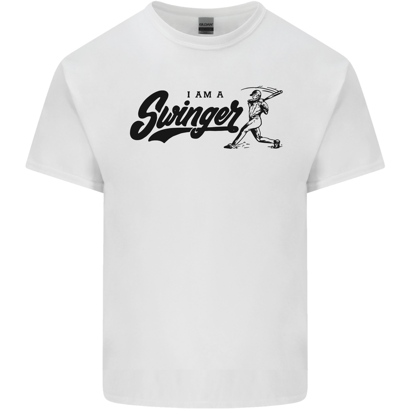 Swinger Funny Baseball Softball Kids T-Shirt Childrens White