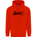 Swinger Funny Baseball Softball Mens 80% Cotton Hoodie Bright Red