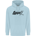 Swinger Funny Baseball Softball Mens 80% Cotton Hoodie Light Blue