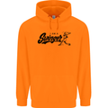 Swinger Funny Baseball Softball Mens 80% Cotton Hoodie Orange