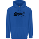 Swinger Funny Baseball Softball Mens 80% Cotton Hoodie Royal Blue
