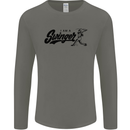 Swinger Funny Baseball Softball Mens Long Sleeve T-Shirt Charcoal