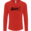 Swinger Funny Baseball Softball Mens Long Sleeve T-Shirt Red