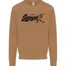 Swinger Funny Baseball Softball Mens Sweatshirt Jumper Caramel Latte