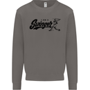Swinger Funny Baseball Softball Mens Sweatshirt Jumper Charcoal