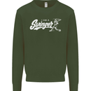 Swinger Funny Baseball Softball Mens Sweatshirt Jumper Forest Green