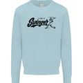 Swinger Funny Baseball Softball Mens Sweatshirt Jumper Light Blue