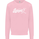 Swinger Funny Baseball Softball Mens Sweatshirt Jumper Light Pink
