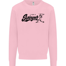 Swinger Funny Baseball Softball Mens Sweatshirt Jumper Light Pink