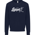 Swinger Funny Baseball Softball Mens Sweatshirt Jumper Navy Blue