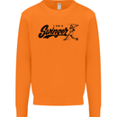 Swinger Funny Baseball Softball Mens Sweatshirt Jumper Orange