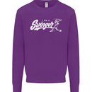 Swinger Funny Baseball Softball Mens Sweatshirt Jumper Purple