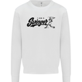 Swinger Funny Baseball Softball Mens Sweatshirt Jumper White
