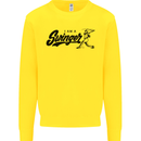 Swinger Funny Baseball Softball Mens Sweatshirt Jumper Yellow