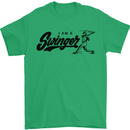 Swinger Funny Baseball Softball Mens T-Shirt Cotton Gildan Irish Green