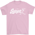 Swinger Funny Baseball Softball Mens T-Shirt Cotton Gildan Light Pink
