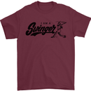 Swinger Funny Baseball Softball Mens T-Shirt Cotton Gildan Maroon