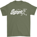 Swinger Funny Baseball Softball Mens T-Shirt Cotton Gildan Military Green