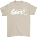 Swinger Funny Baseball Softball Mens T-Shirt Cotton Gildan Sand