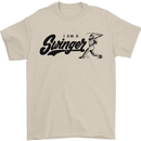 Swinger Funny Baseball Softball Mens T-Shirt Cotton Gildan Sand