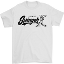 Swinger Funny Baseball Softball Mens T-Shirt Cotton Gildan White