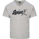 Swinger Funny Baseball Softball Mens V-Neck Cotton T-Shirt Sports Grey