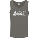 Swinger Funny Baseball Softball Mens Vest Tank Top Charcoal