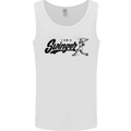 Swinger Funny Baseball Softball Mens Vest Tank Top White