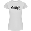 Swinger Funny Baseball Softball Womens Petite Cut T-Shirt White