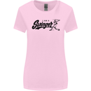 Swinger Funny Baseball Softball Womens Wider Cut T-Shirt Light Pink