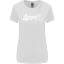 Swinger Funny Baseball Softball Womens Wider Cut T-Shirt White