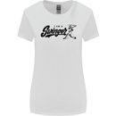 Swinger Funny Baseball Softball Womens Wider Cut T-Shirt White