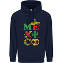 Symbols of Mexico Childrens Kids Hoodie Navy Blue