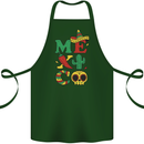 Symbols of Mexico Cotton Apron 100% Organic Forest Green