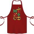 Symbols of Mexico Cotton Apron 100% Organic Maroon