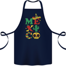 Symbols of Mexico Cotton Apron 100% Organic Navy Blue
