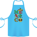 Symbols of Mexico Cotton Apron 100% Organic Turquoise