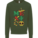 Symbols of Mexico Kids Sweatshirt Jumper Forest Green