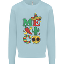 Symbols of Mexico Kids Sweatshirt Jumper Light Blue