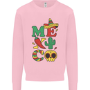 Symbols of Mexico Kids Sweatshirt Jumper Light Pink
