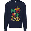 Symbols of Mexico Kids Sweatshirt Jumper Navy Blue
