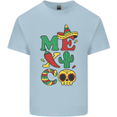 Symbols of Mexico Kids T-Shirt Childrens Light Blue