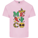 Symbols of Mexico Kids T-Shirt Childrens Light Pink