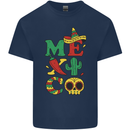 Symbols of Mexico Kids T-Shirt Childrens Navy Blue