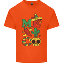 Symbols of Mexico Kids T-Shirt Childrens Orange